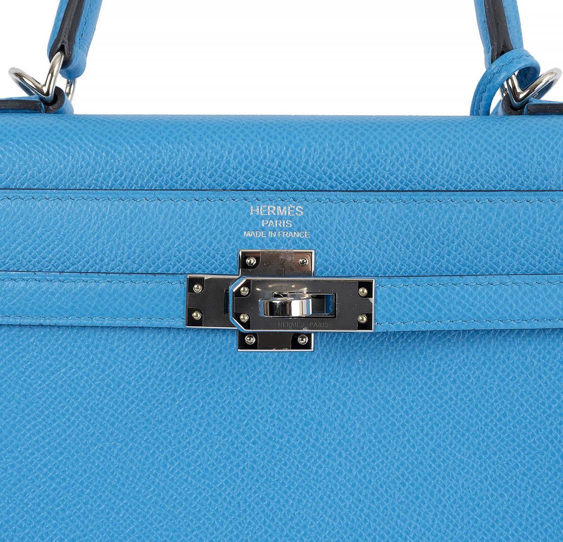 Hermès Kelly 25 Sellier Bleu Frida Epsom Leather With Palladium Hardware
