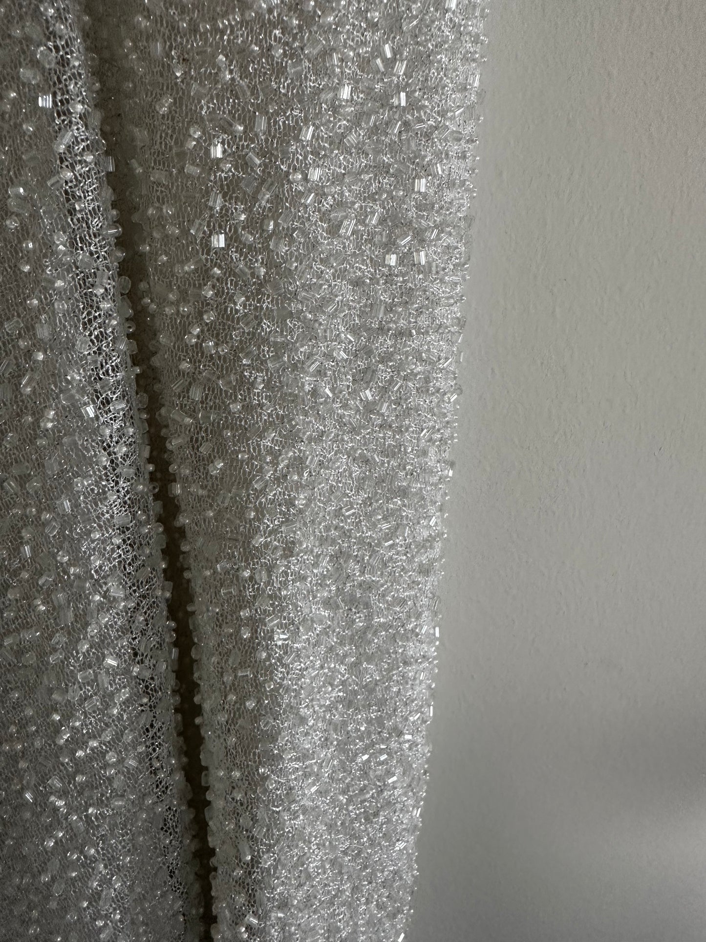 Alexander Terekhov Silver Beaded Mini Dress Size FR 38