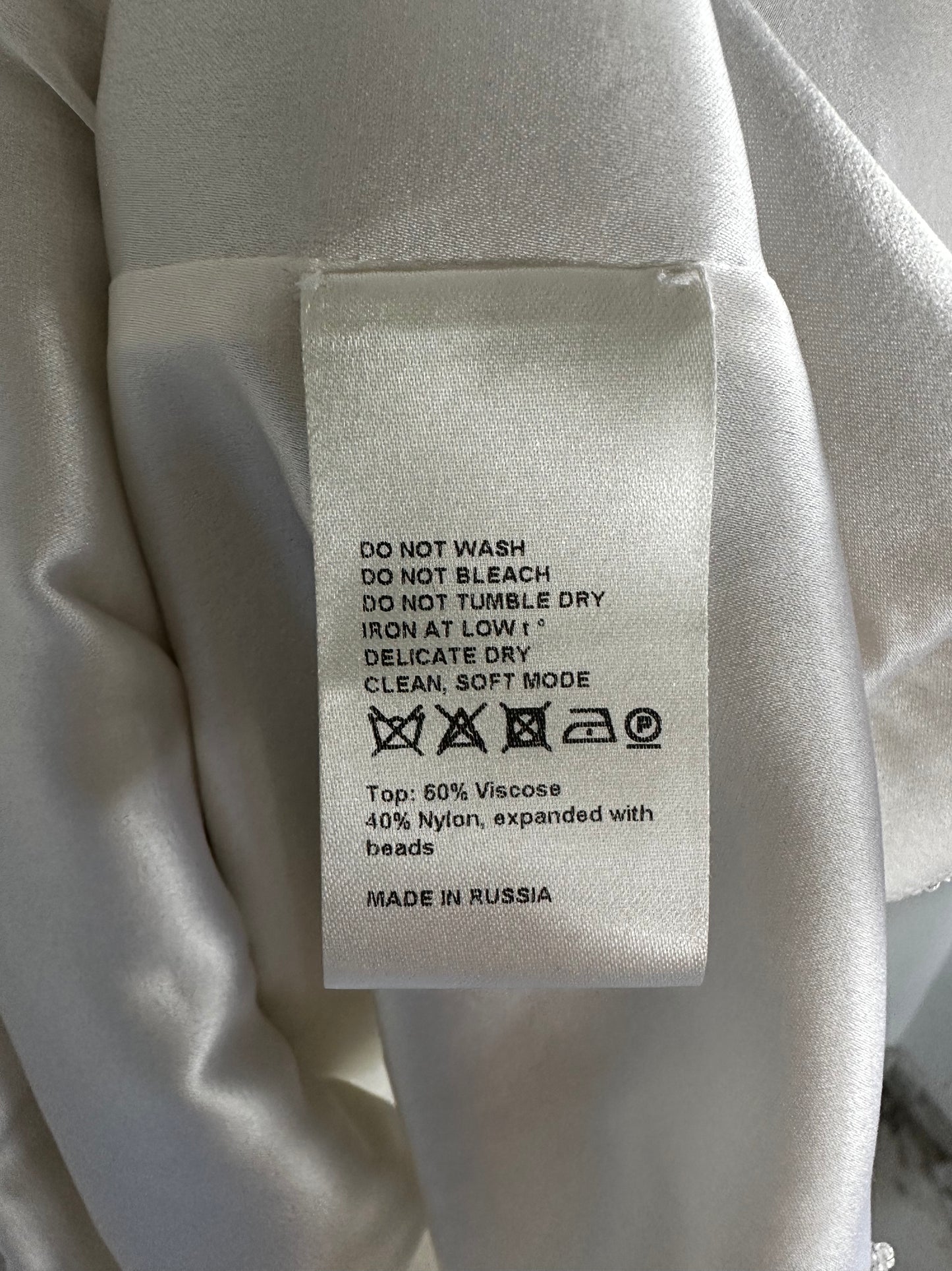 Alexander Terekhov Silver Beaded Mini Dress Size FR 38