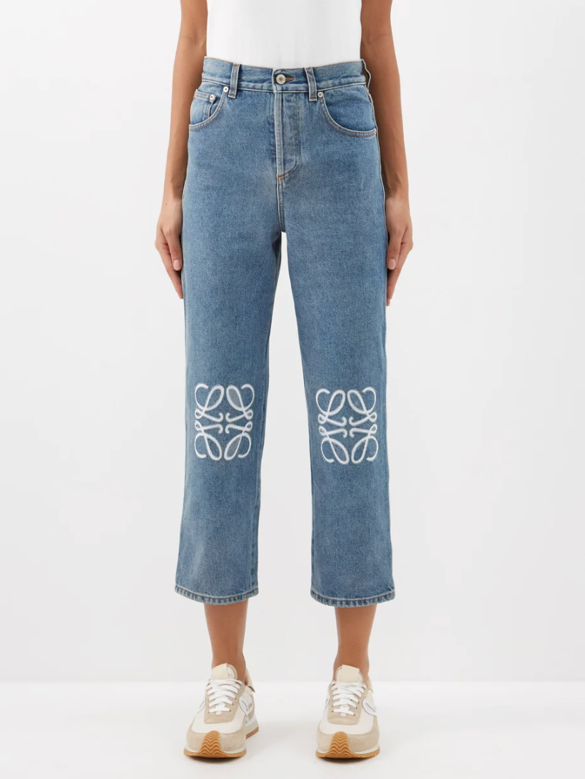 Loewe Anagram Cropped Denim Jeans Retail Size FR 34 - Retail Price 780€