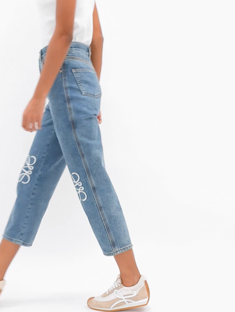 Loewe Anagram Cropped Denim Jeans Retail Size FR 34 - Retail Price 780€