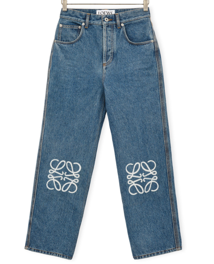 Loewe Anagram Cropped Denim Jeans Retail Size FR 34 - Retail Price 780€