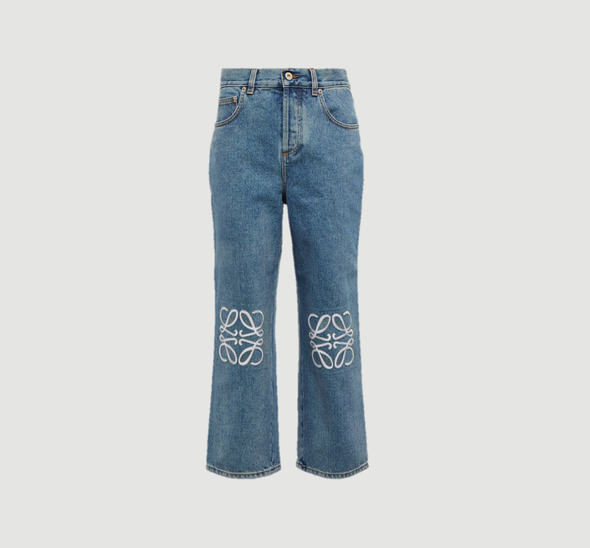 Loewe Anagram Cropped Denim Jeans Retail Size FR 34 - Retail Price 780€