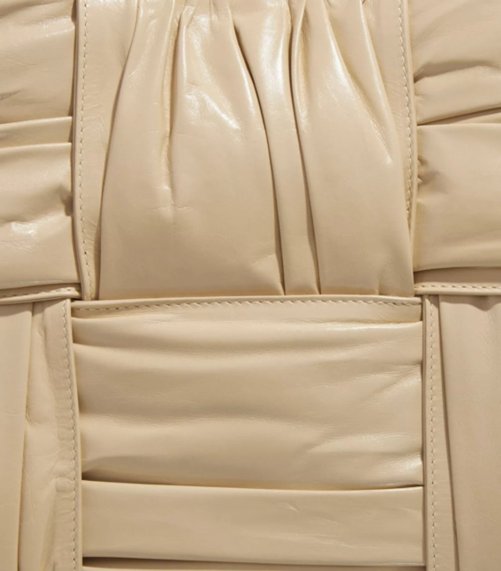 Detail of stitching and leather texture