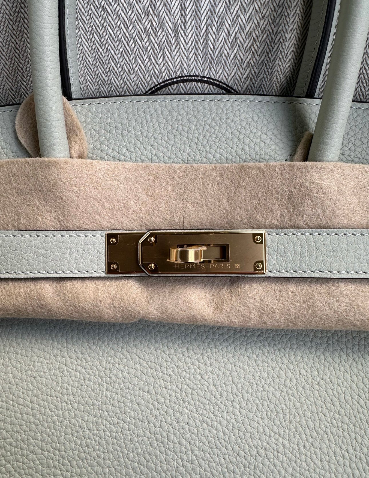 Hermès Birkin 30 Gris Neve Togo Leather With Gold Hardware