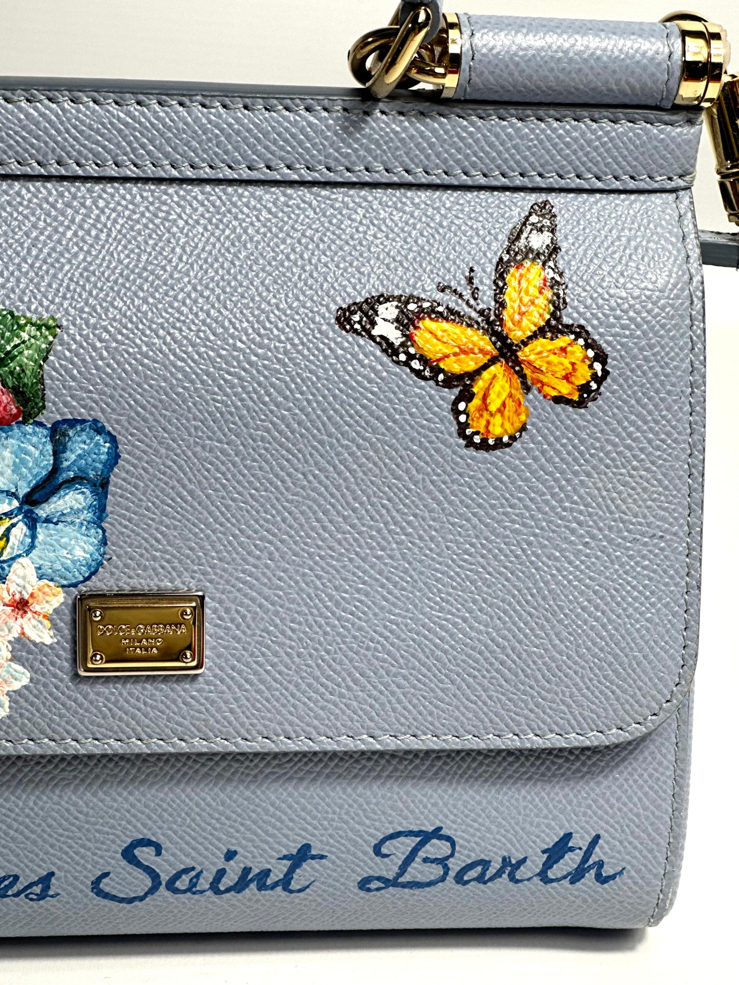 Dolce & Gabbana x St Barth Limited Edition Baby Blue Sicily Bag