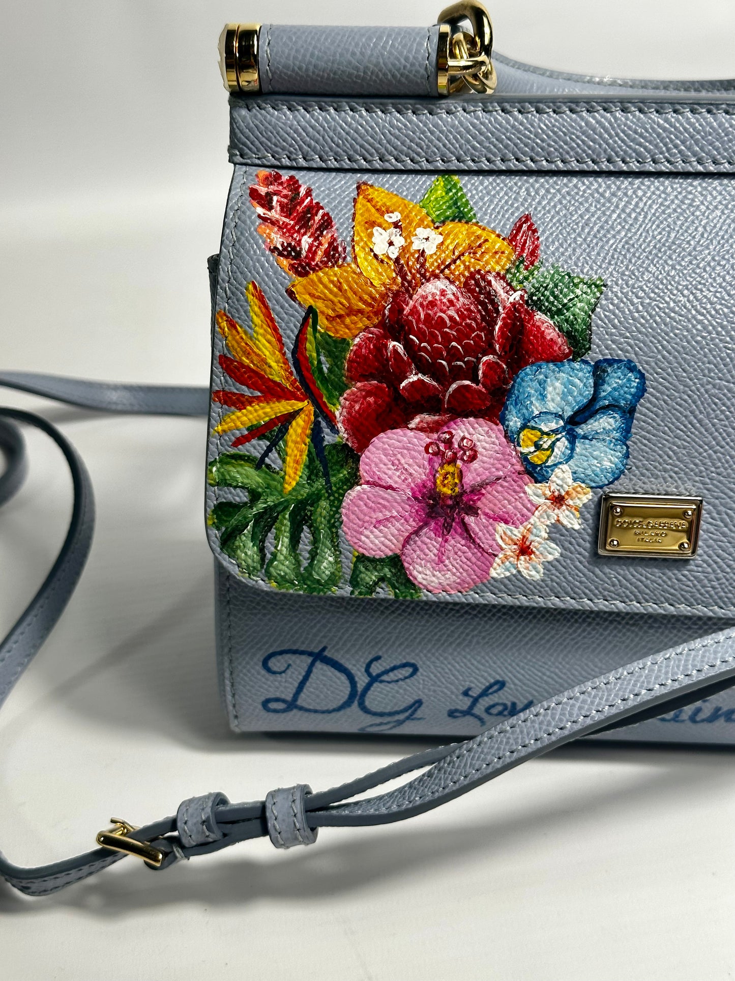 Dolce & Gabbana x St Barth Limited Edition Baby Blue Sicily Bag