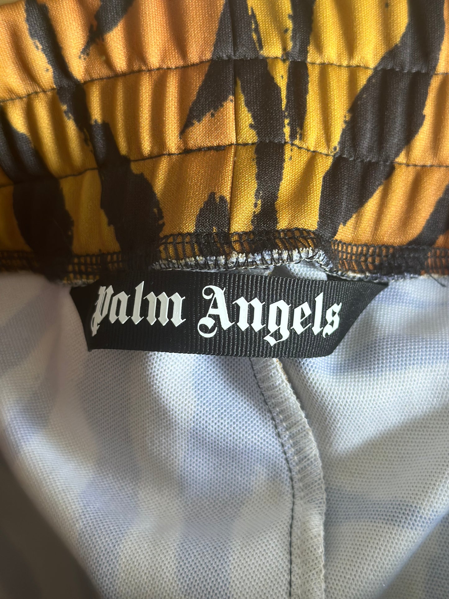 Palm Angels Tiger Motif Jogger Pants Size Small Burnt Orange Colour
