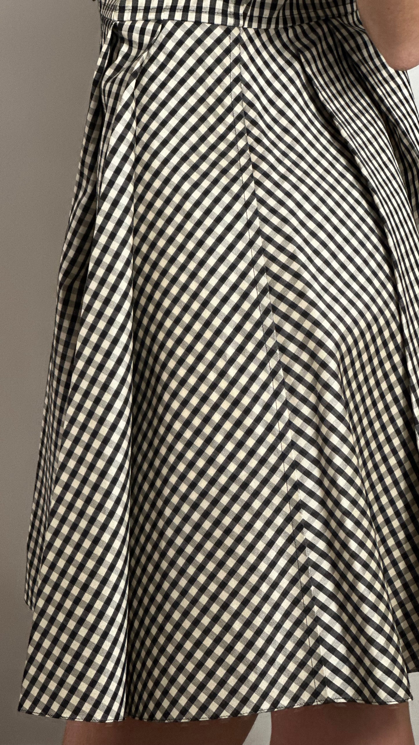 Dior Plaid Print Mini Dress Silk Blend Size FR 40 Medium