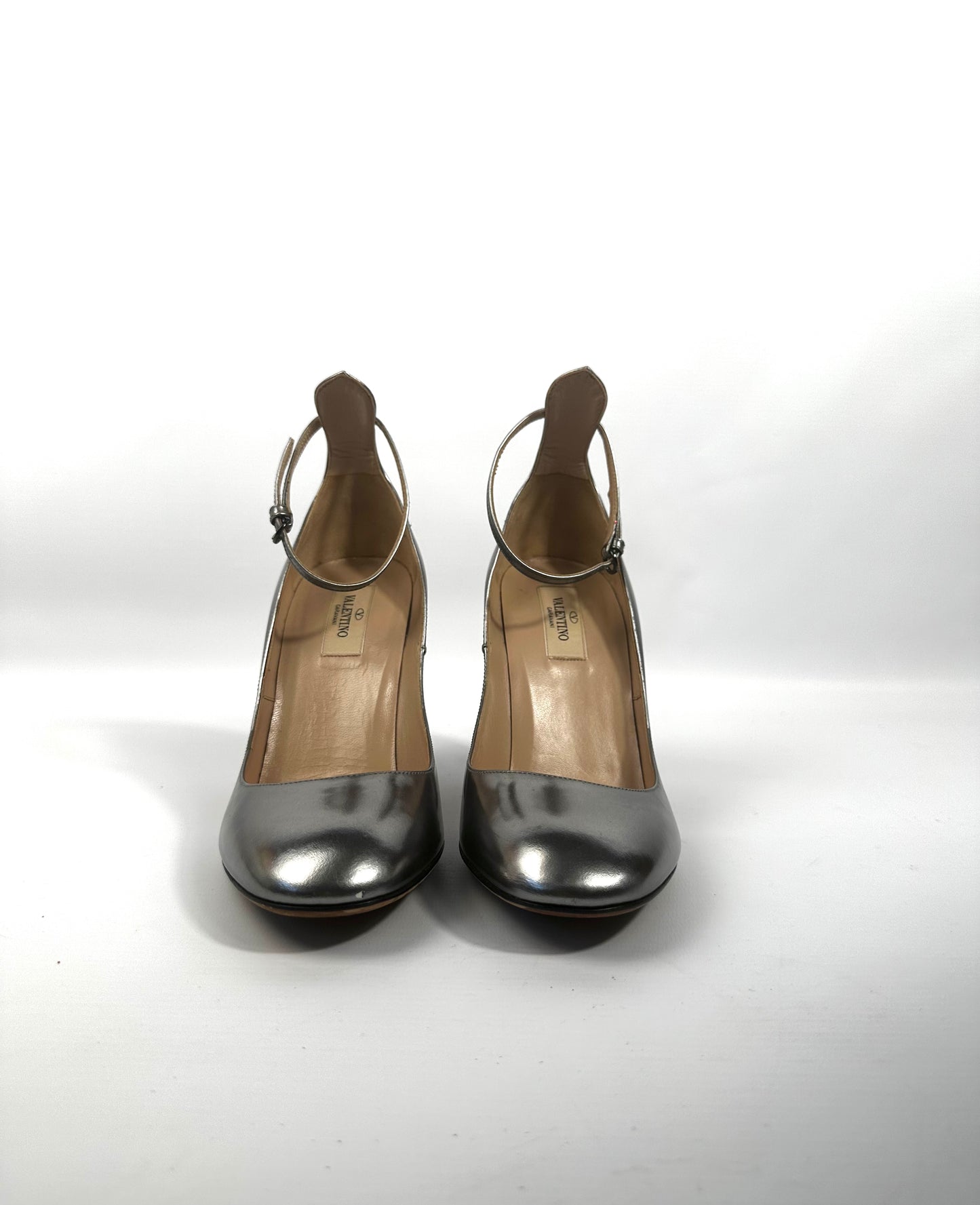 Valentino Garavani Metallic Block Heels Size Europe 39