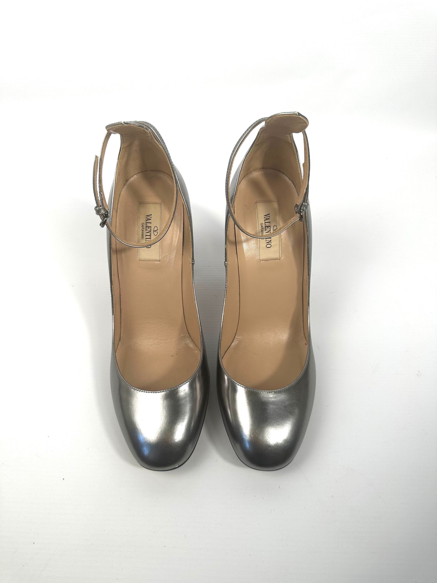 Valentino Garavani Metallic Block Heels Size Europe 39