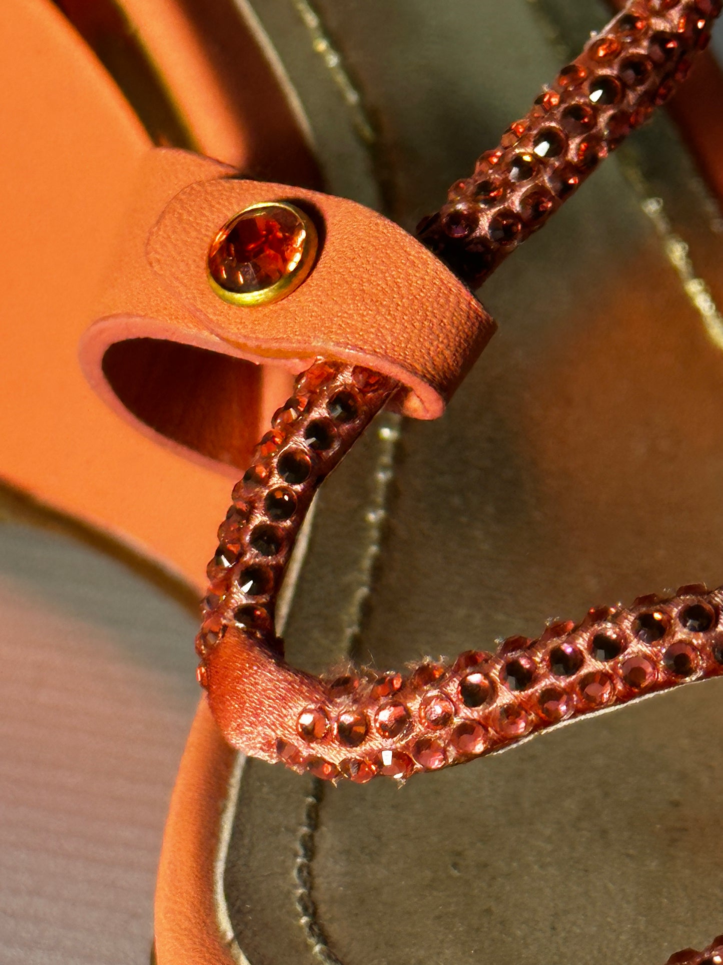 Rene Caovilla Orange Crystal Wedge Platform Heels Size 37- Retail Price 650€