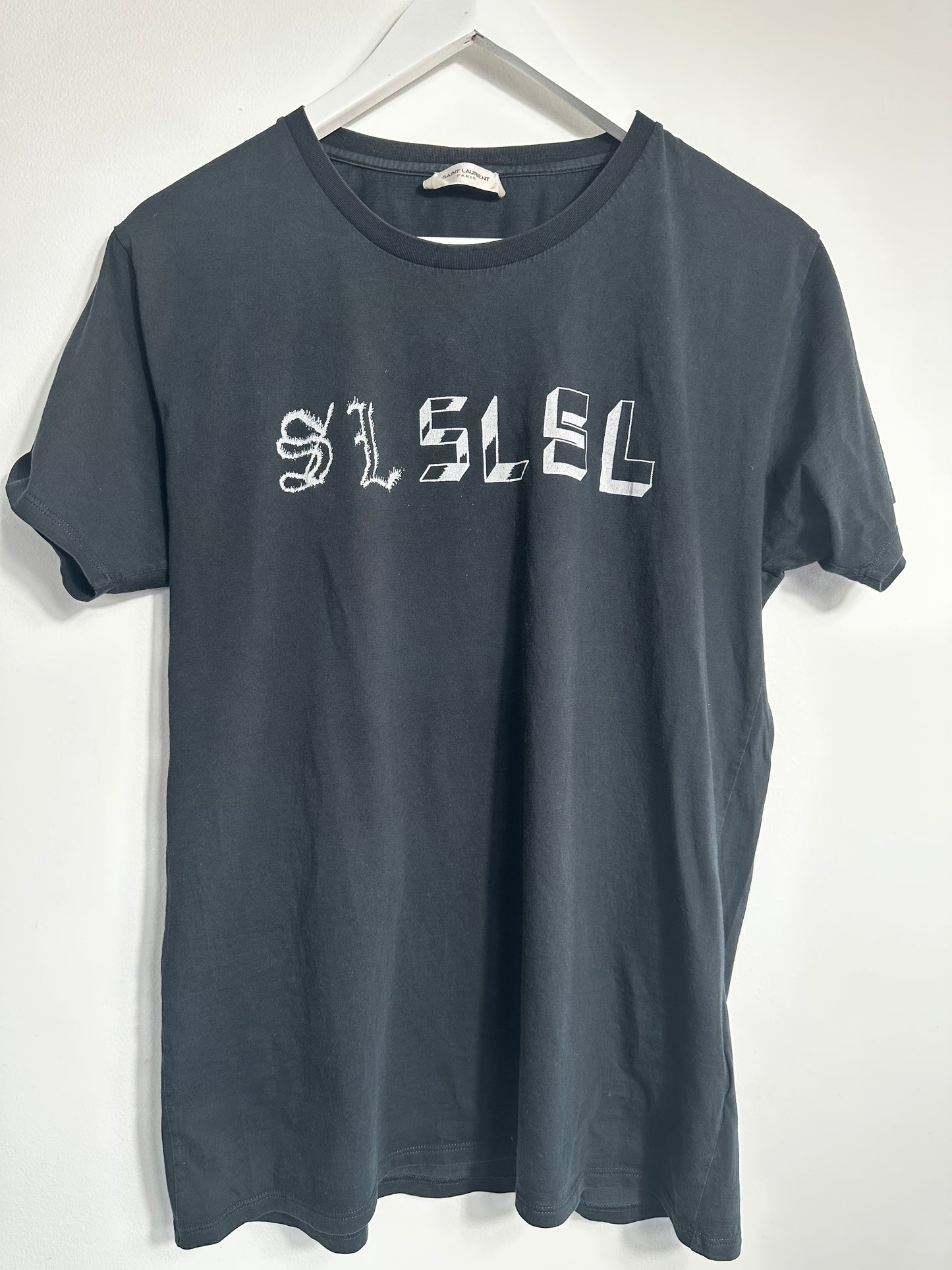 Saint Laurent Black Logo T-Shirt Size Small