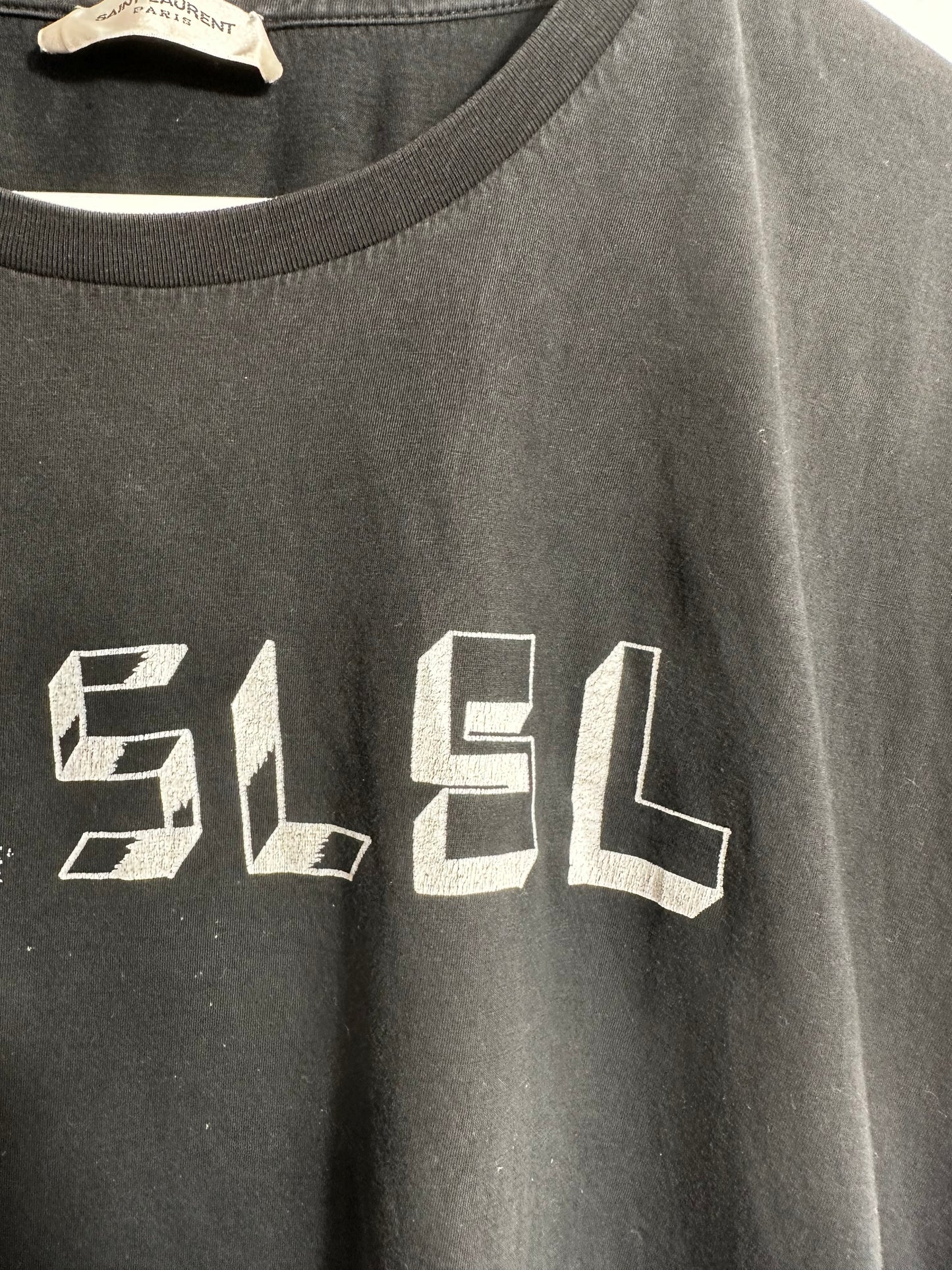 Saint Laurent Black Logo T-Shirt Size Small