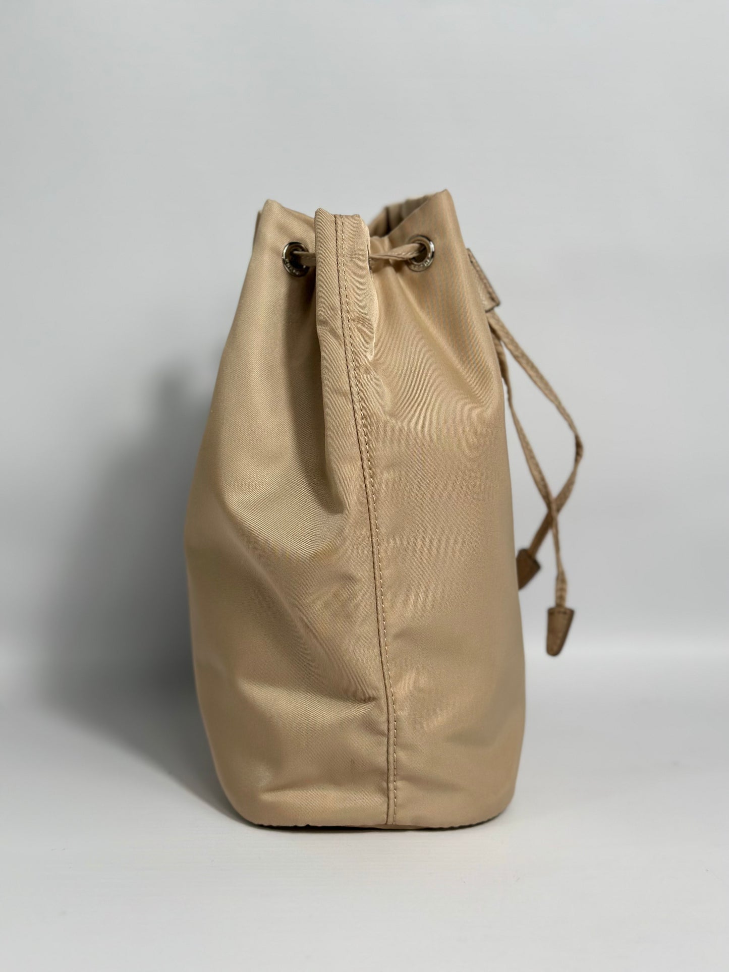 Prada Re-Nylon Desert Beige Bag With Silver Hardware Retail Price - 530€