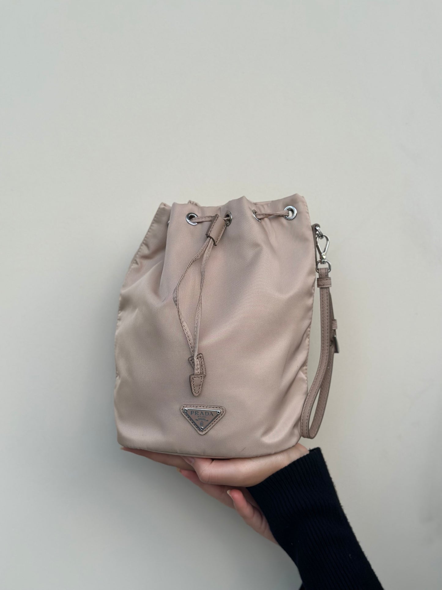 Prada Re-Nylon Desert Beige Bag With Silver Hardware Retail Price - 530€