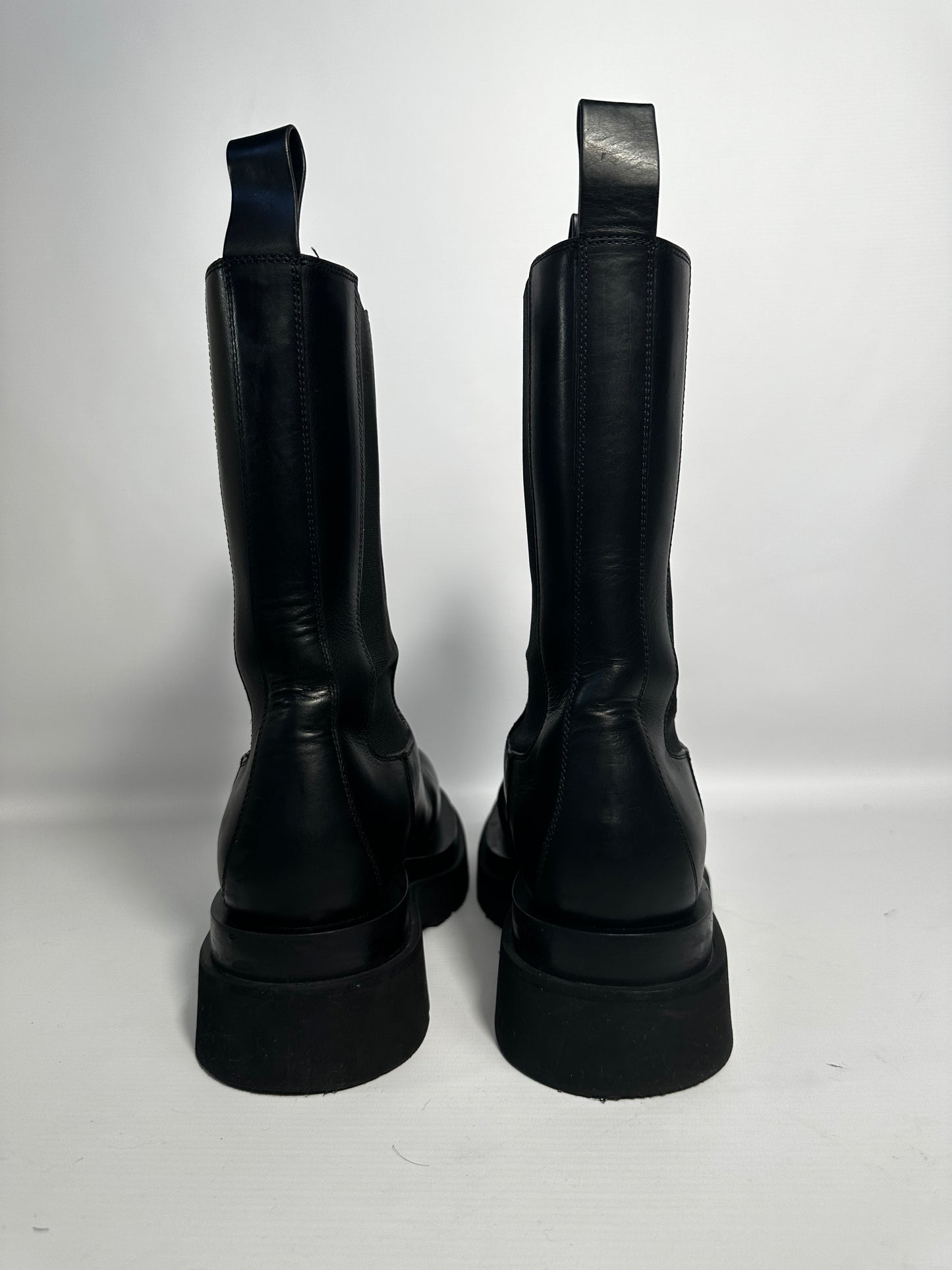 Bottega Veneta Beatle Black Leather Boots Leather 55mm Size 38 Retail Price - 1,200€