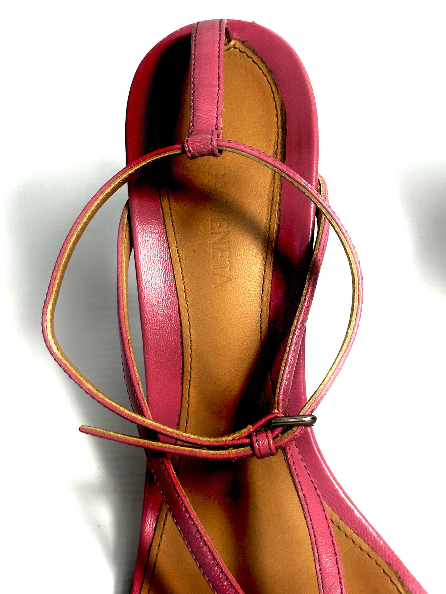 Bottega Veneta Pink Stretch Heeled Sandals Size Europe 40 - Retail Price 950€