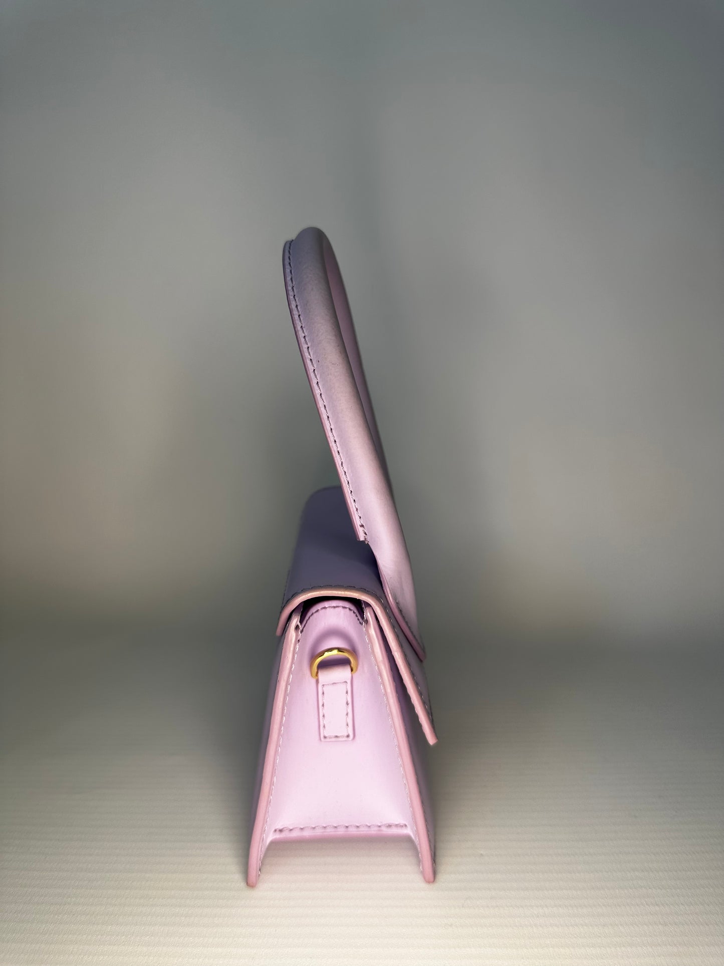 Jacquemues Lilac Leather Le Chiquito Bag Gold Hardware