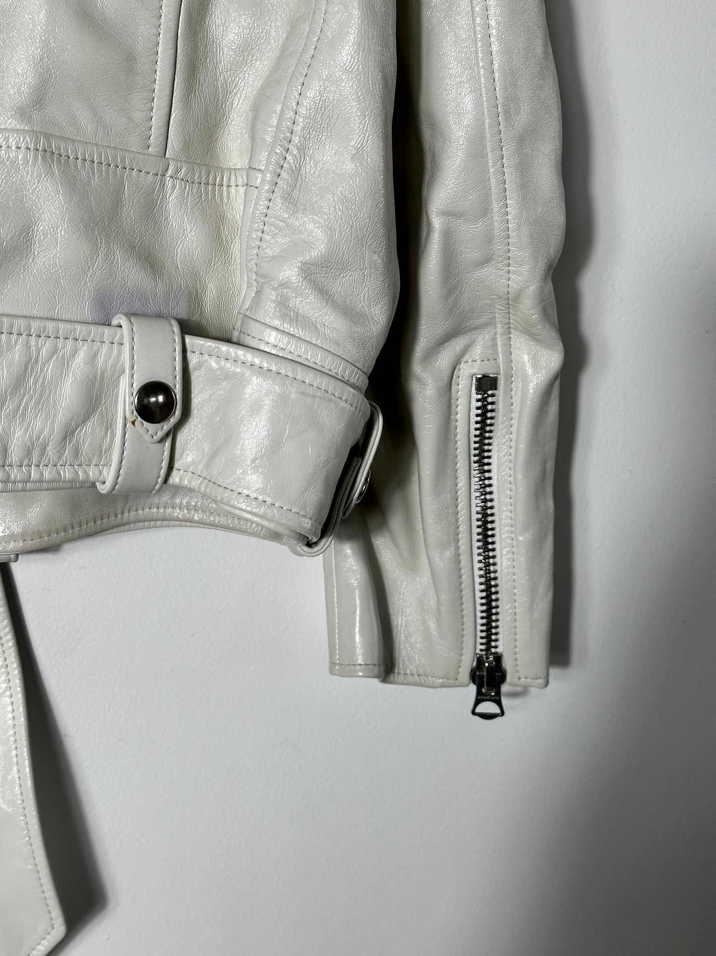 Acne Studios Off-White Biker Jacket Size Small Oversized