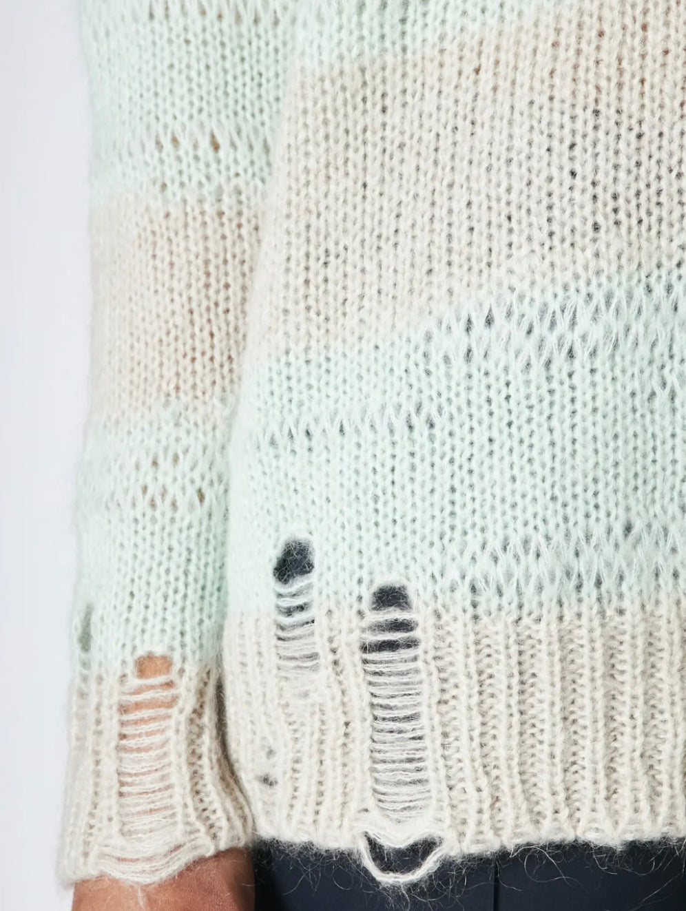 Acne Studios Grey & Green Wool-Alpaca Sweater