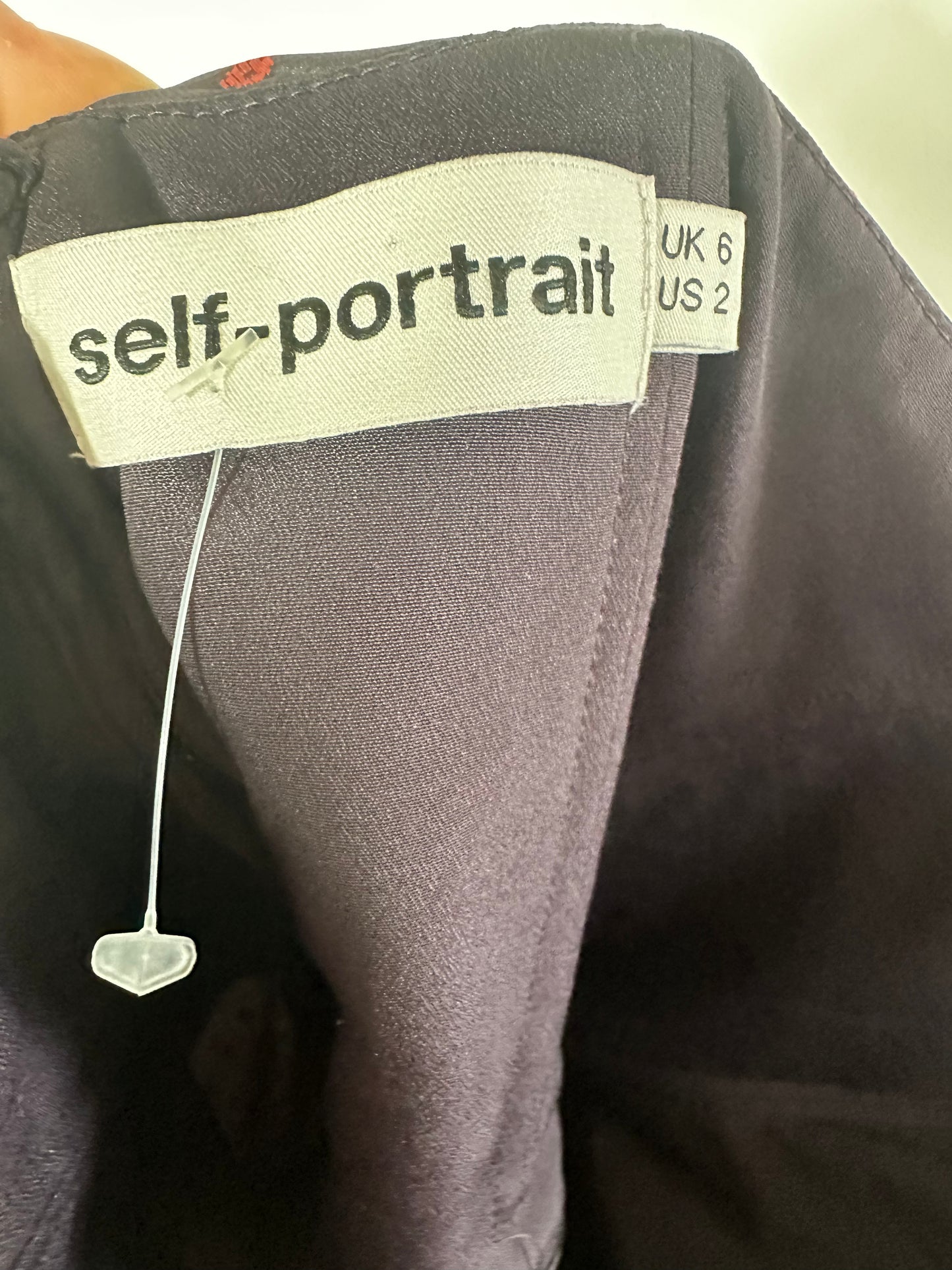 Self Portrait One-Shoulder Ruffled Chiffon Polkadot Mini Dress Size UK 6 Small - Retail Price 390€