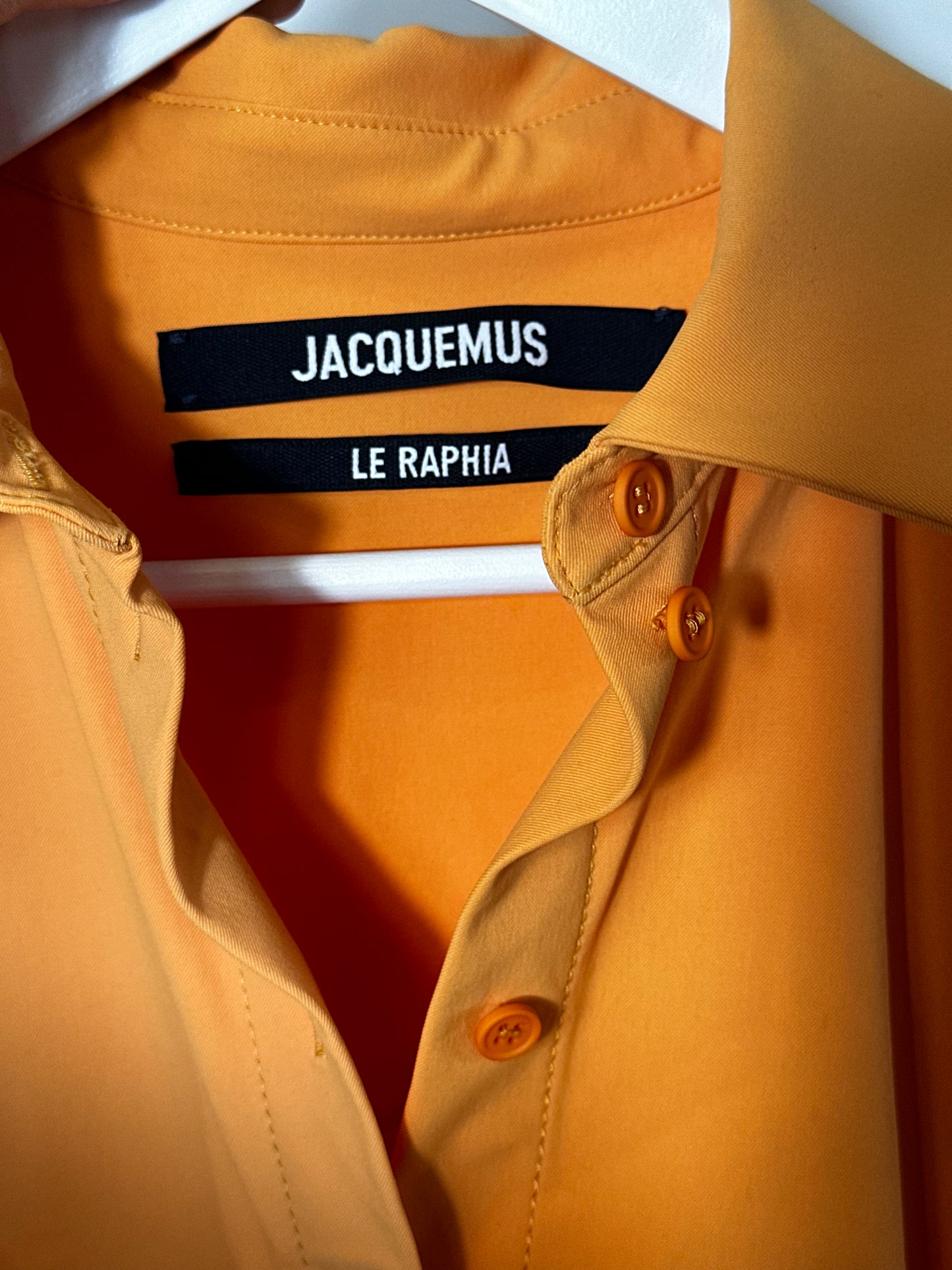 Jacquemus 'Le Raphia' Camisa Mid-Sleeve Mini Dress Size FR 36 (Small)