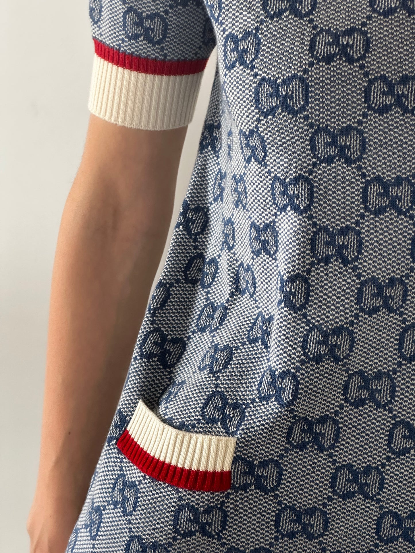 Gucci Wool Dress With Logo Pattern Size XS