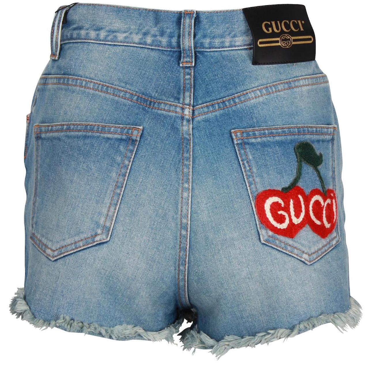 Gucci Demin Cherry Logo Shorts Size S