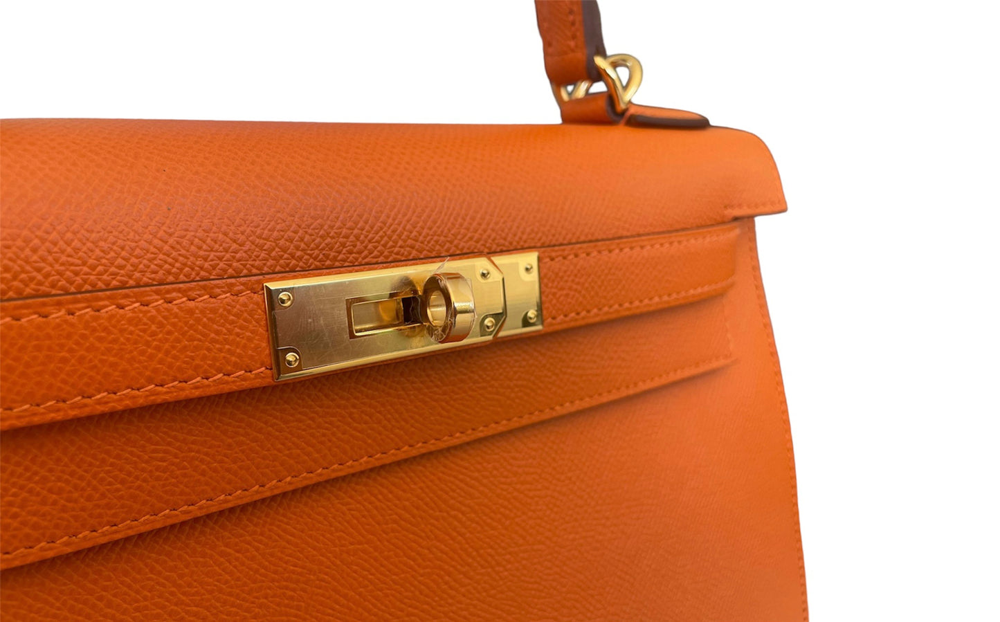 Hermès Orange Kelly Sellier 28cm Epsom Leather and Gold Hardware