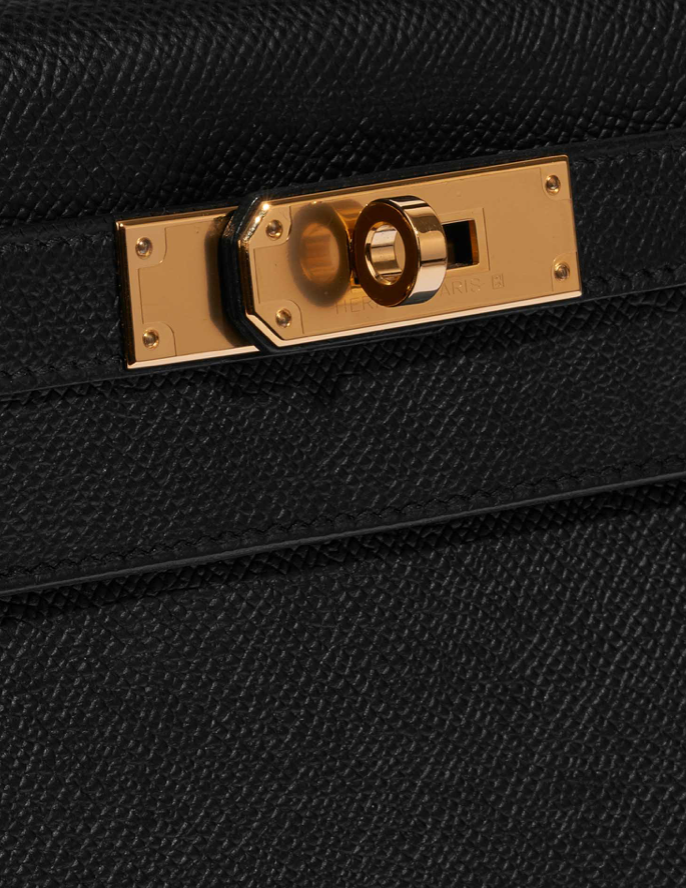 Hermès Black Kelly Sellier 28cm Epsom Leather and Gold Hardware