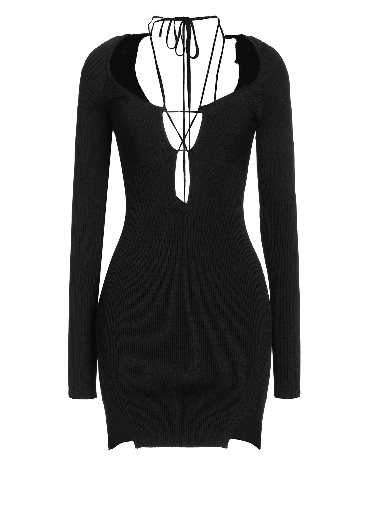 Nensi Dojaka Cut-Out Mini Black Dress With Lacing Size Small Retail Price - 1,372€