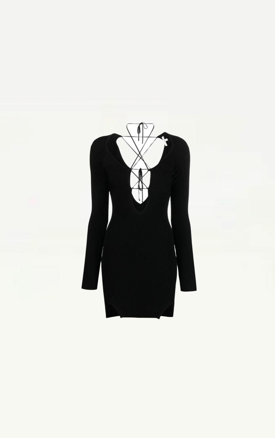 Nensi Dojaka Cut-Out Mini Black Dress With Lacing Size Small Retail Price - 1,372€
