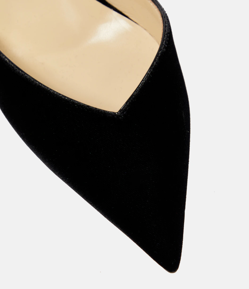 Jimmy Choo Saeda Suede Black Heels With Crystals Size 37 Retail Price - 925€