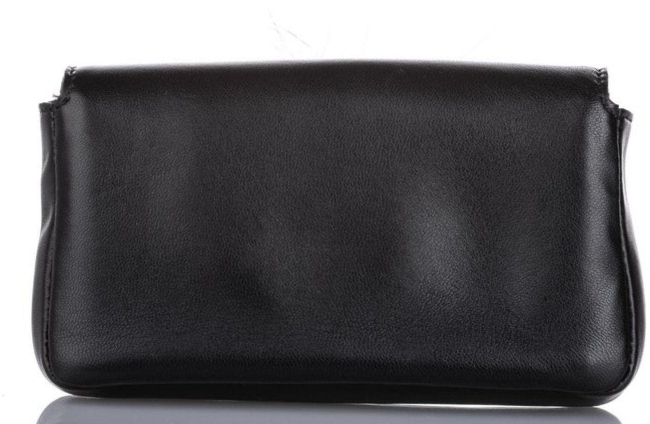 Fendi Micro Black Baguette 'Monster' Bag With Silver Hardware