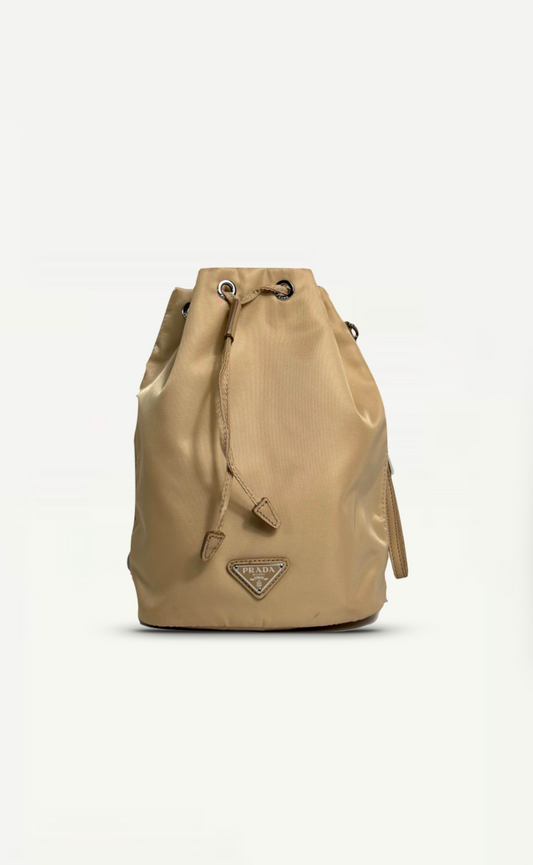 Prada Re-Nylon Desert Beige Bag With Silver Hardware Retail Price - 530€