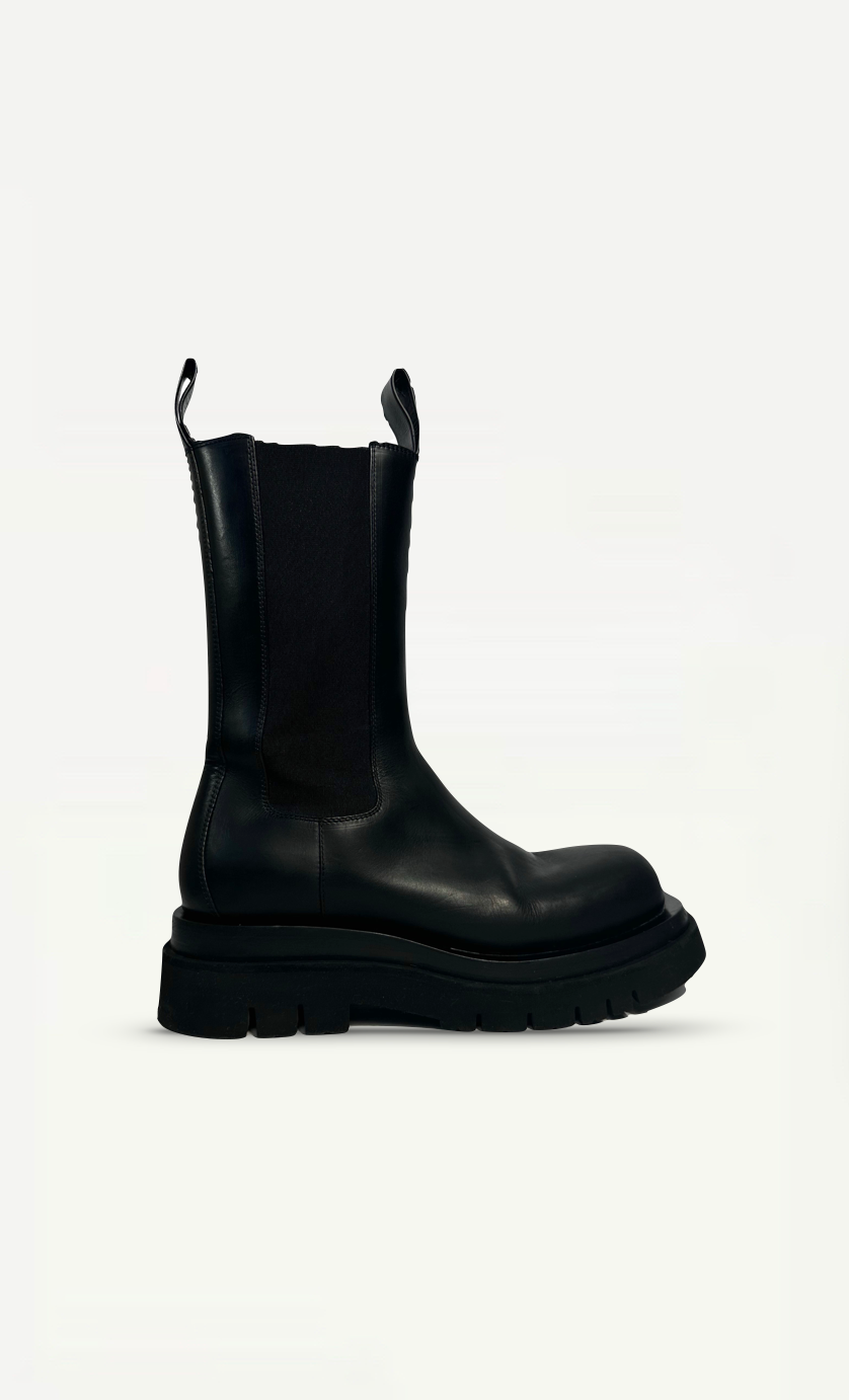 Bottega Veneta Beatle Black Leather Boots Leather 55mm Size 38 Retail Price - 1,200€