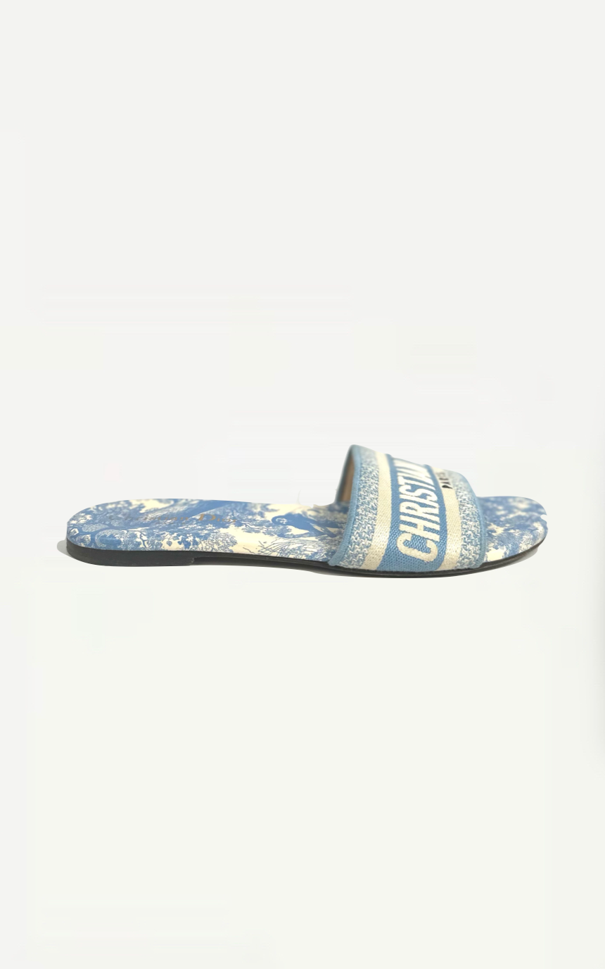 Dway mule in embroidered cotton price best sale