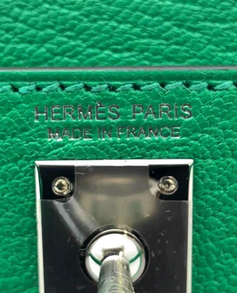 Hermès Mini Kelly II Sellier In Bamboo Chèvre Mysore Leather With Palladium Hardware