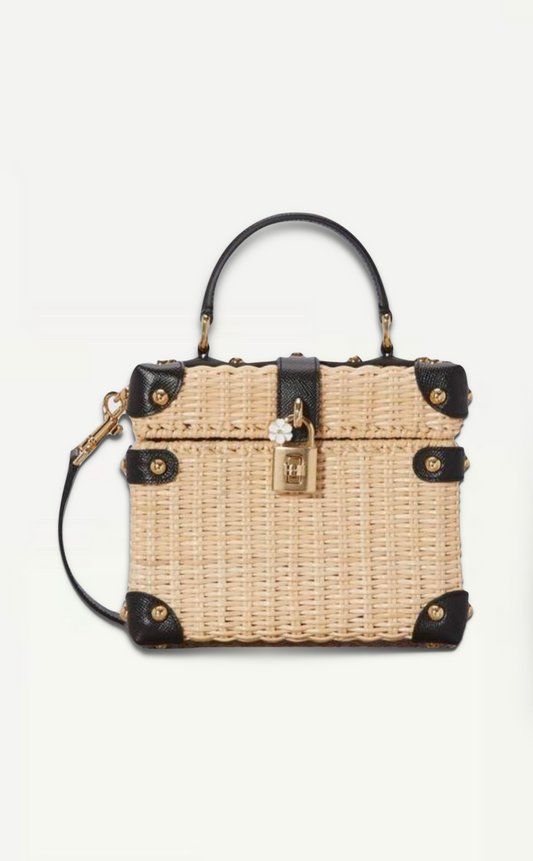 Dolce & Gabbana Wicker And Leather Bag