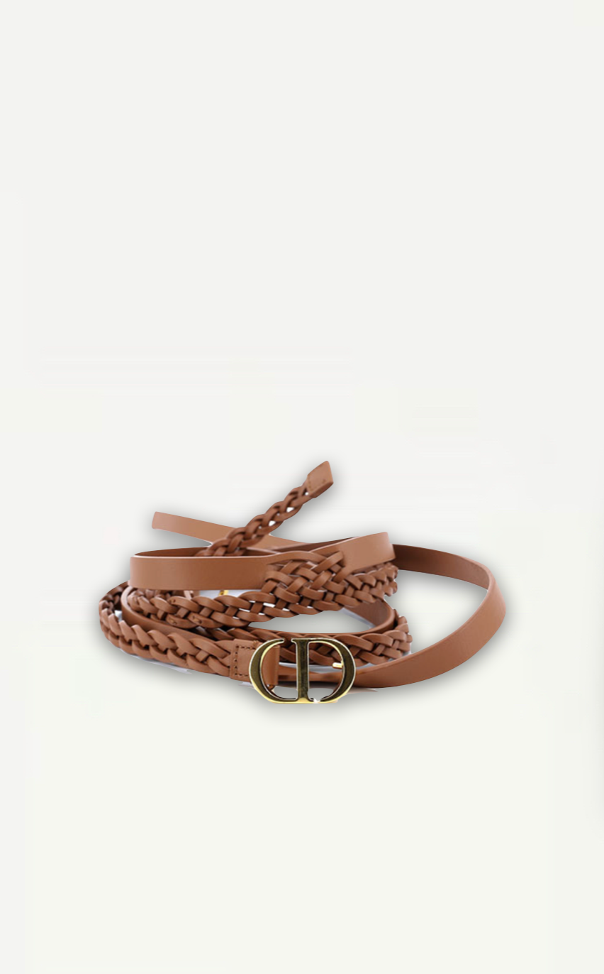 Dior Brown Belt With Logo Buckle