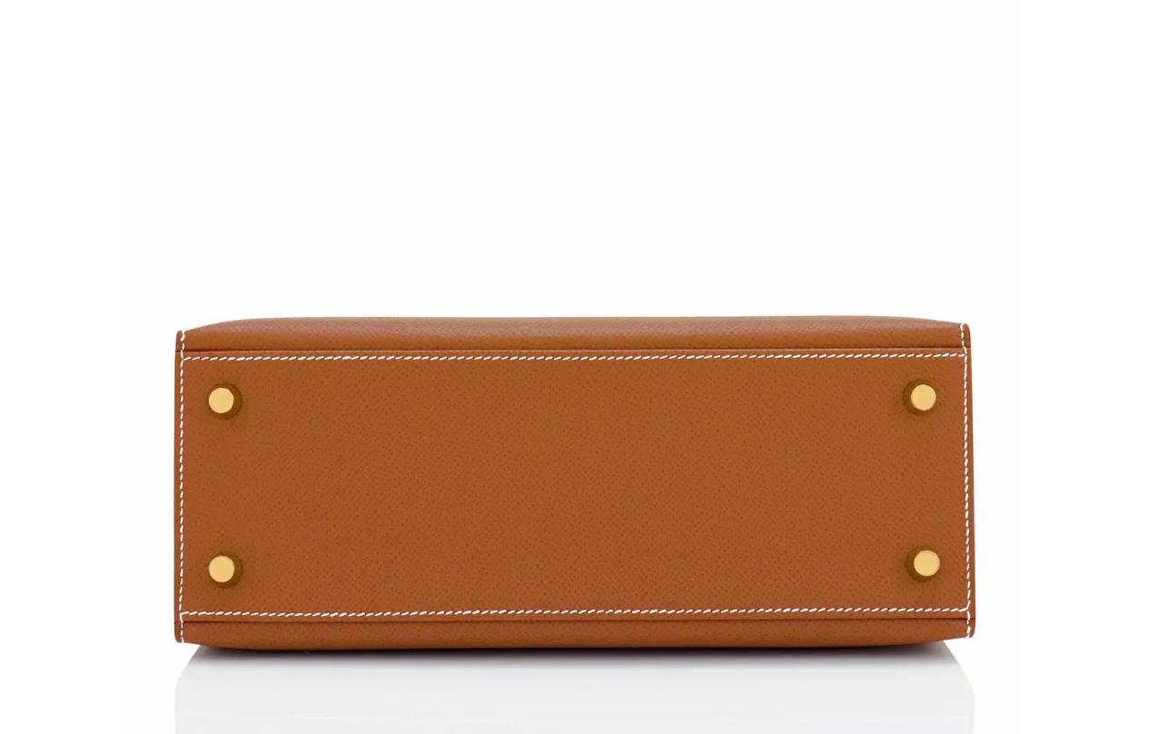 Hermès Kelly 25 Sellier Gold Epsom Leather With Gold Hardware
