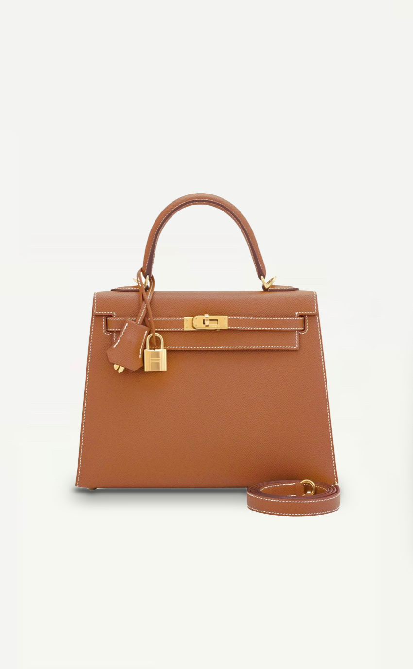 Hermès Kelly 25 Sellier Gold Epsom Leather With Gold Hardware