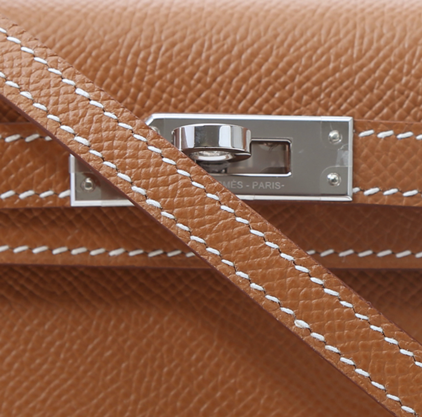 Hermès Mini Kelly II Sellier In Gold Epsom Leather With Palladium Hardware