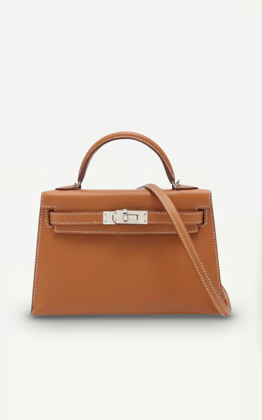 Hermès Mini Kelly II Sellier In Gold Epsom Leather With Palladium Hardware