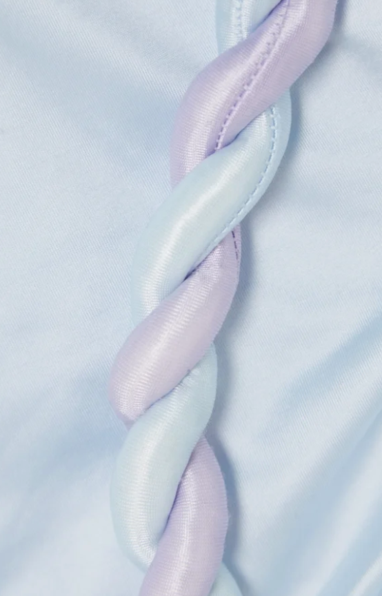 Isa Boulder Rope Reversible Twisted Ruched Stretch-Satin Bikini Size (Small)