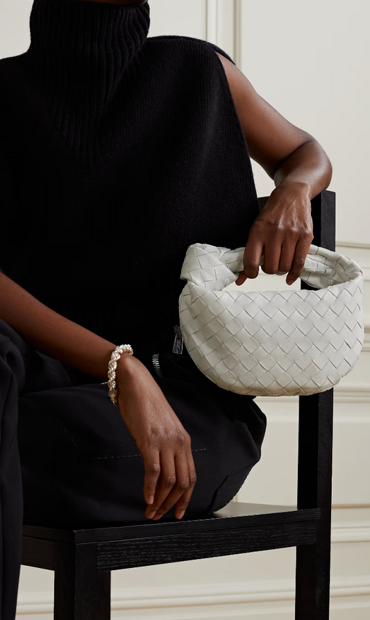 Bottega Veneta White 'Jodie' Bag In Leather RRP - 2,400€