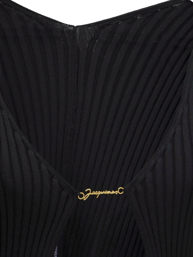Jacquemus 'Le Maille Pralù' Long Sleeve Knit Top With Logo Size FR 38 Small - Retail Price 390€