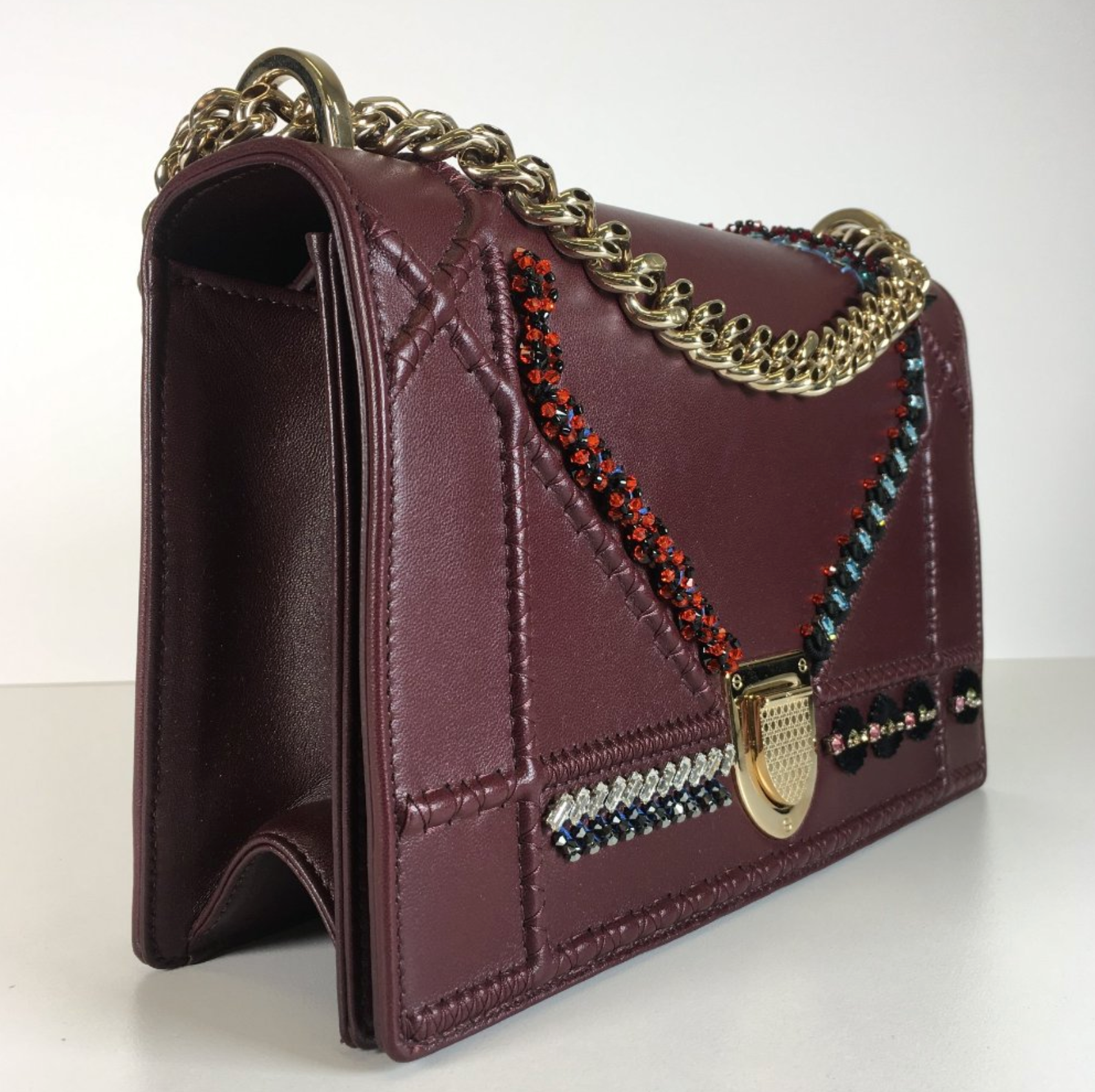Back view of Dior Lady Art bag in calfskin leather