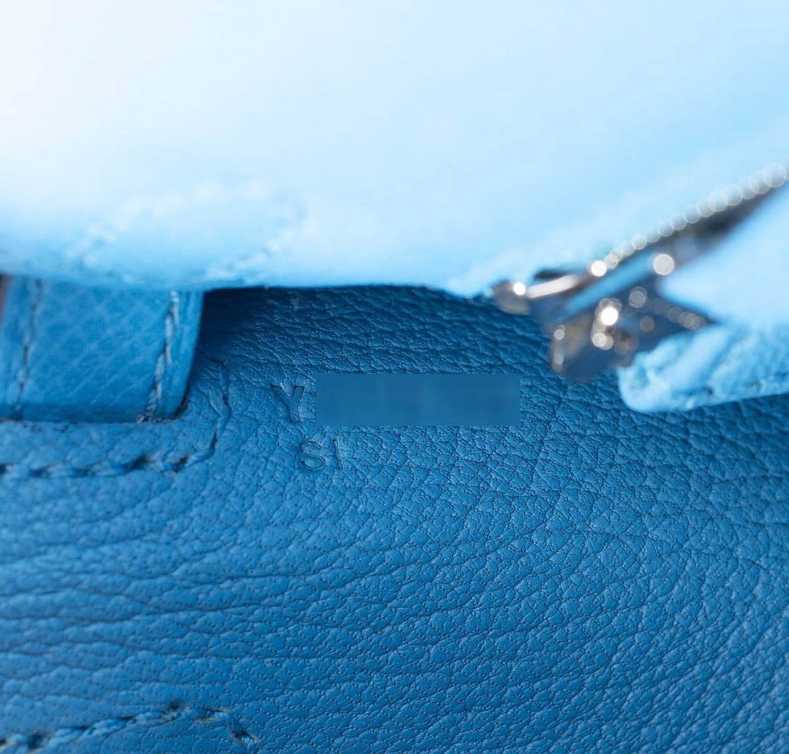 Hermès Kelly 25 Sellier Bleu Frida Epsom Leather With Palladium Hardware